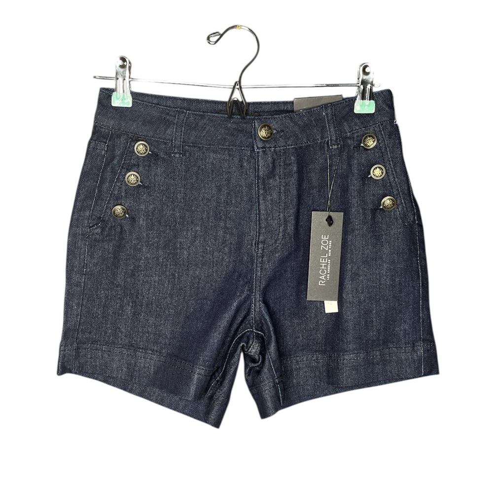 NWT  RACHEL‎ ZOE Women's HI-Rise Short Dark Blue Size 2